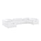 Homeroots White Leather Power Reclining U Shaped Eight Piece Corner Sectional With Console 643929 - alternate 3