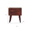 Homeroots 16" Brown Solid Wood Two Drawer Nightstand 701709 - alternate 5