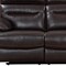 Homeroots 89" Brown Faux Leather Sofa With Black Legs 366321 - alternate 3
