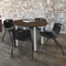 Regency Round Kee Breakroom Table W/ 4 M Stack Chairs, 42 in W, 42 in L, Neo Walnut TB42RNDNWBPCM47BK - alternate 4
