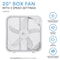 Perfect Aire BOX FAN ELECTRIC WH 20in. H 2PAFBX20 - alternate 2