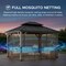 Sunjoy 10x12 ft. Wood Gazebo, Outdoor Patio Steel Hardtop Gazebo, Cedar Framed Wooden Gazebo, Matte Black A1020326Q1 - alternate 9