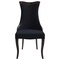 Leisuremod Novara Collection Modern Wooden Dining Chair in Black Velvet NC20BLF - alternate 7