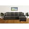 Homeroots 111" Charcoal Polyester Blend Sleeper USB Sleeper Sofa And Toss Pillow With Black Legs 559223 - alternate 3