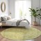 Homeroots 8' Fern Green And Sage Round Medallion Washable Indoor Outdoor Area Rug 616066 - alternate 3