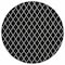Homeroots 8' Black And Ivory Round Geometric Washable Indoor Outdoor Area Rug 596083 - alternate 6