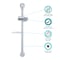 Dura Faucet Polished Chrome Plated Brass And Plastic With Wall Bracket Shower Slider Clear Acrylic Soap Dish DF-SA300CL-CP - alternate 2