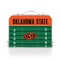 Picnic Time Family Of Brands Oklahoma State Cowboys - Concert Table Mini Portable Table, Charcoal Wood Grain 843-00-141-464-0 - alternate 2