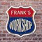 Signmission Frank's Workshop, 6 Inch X 6 Inch, Plastic Sign SHI-P-6-489-FRANK - alternate 3