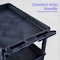 Luxor Utility Cart with Deep Lipped Plastic Shelves, 400 lb Load Capacity, 3 Shelves, 32 in L, 24 in W TC111-B - alternate 6