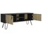 Homeroots 48" Beige and Black Cabinet Open And Enclosed Storage TV Stand 546401 - alternate 3