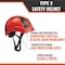 Malta Dynamics Safety Helmet, Acrylonitrile Butadiene Styrene (ABS), Ratchet, Red, Fits Hat Size One Size Fits Most HTR2000 - alternate 6
