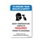 Signmission Public Safety Sign, Body Temperature Check Is Required, 10in X 7in Aluminum Sign, OS-NS-A-710-25435 OS-NS-A-710-25435 - alternate 1