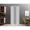 Sartodoors Sliding Closet Bi-fold Doors, Planum 0011 Matte Grey and Aluminum Strips, Sturdy Tracks Moldings Tr PLANUM0011BF-GRE-36 - alternate 1
