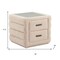 Homeroots 17" Beige Wood Pedestal End Table 668549 - alternate 9