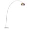 Leisuremod Arco Arched Floor Lamp 75.6in Height with White Round Marble Base and Metal Dome Lamp Shade, Gold ALWH-BGG-13GG - alternate 4