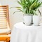 Smarty Had A Party 82" White Octy Round Linen-Like Tablecloths, 12PK 823272-CASE - alternate 1