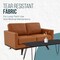 Leisuremod Chester Modern Leather Loveseat with Birch Wood Base, Cognac Tan CS58TN-L - alternate 7