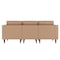 Flash Furniture HERCULES Artemis Cognac LeatherSoft Reception Sofa w/4 AC Outlets/2 USB/2 USB-C Ports ZB-8921-3S-COGNAC-GG - alternate 5