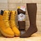 Railroad Sock Mens Steel Toe Boot Crew Socks, Cotton, Brown, Large, 1PR 6124 BR - alternate 5