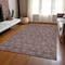 Homeroots 3' X 5' Merlot Gray And Taupe Floral Washable Indoor Outdoor Area Rug 582284 - alternate 5