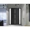 Vdomdoors Front Exterior Prehung Metal-Plastic Door Frosted Glass / MANUX 8112 Matte Black / Office Commercia MANUX8112EXD-BLK-W14+32+14xH80-LH-I - alternate 3