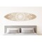 Homeroots 76" X 18" Tan and White Surfboard Floral Medallion Wood Hanging Dimensional Sculpture 370403 - alternate 4