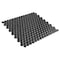 Apollo Tile Cirkel 11.46 in. x 12.4 in. Glossy Black Porcelain Mosaic Wall and Floor Tile 9.87 sqft/case, 10PK ORB8803BKMA - alternate 4