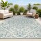 Jonathan Y Estrella Bohemian Medallion Textured Weave Teal/Gray 4 ft. x 6 ft. Indoor/Outdoor Area Rug SMB105C-4 - alternate 1