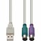 Add-On Addon 20.00Cm (8.00In) Usb 2.0 (A) Male To Ps/2 Female Grey Adapter USB2PS2 - alternate 1