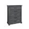 Homeroots 38" Gray Wood Five Drawer Dresser 633709 - alternate 6