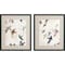Homeroots Set Of Two Abstract Birds Black Framed Print Wall Art, 2PK 526061 - alternate 1