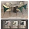 Leisuremod Sante Modern Leather Dining Arm Chair with Iron Legs in Cream/Green, 2PK SC53CRDG2 - alternate 7