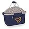 Picnic Time Family Of Brands NCAA West Virginia Mountaineers Metro Shopping Basket - Insulated Picnic Basket 645-00-138-834-0 - alternate 1