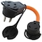 Ac Works Piggy-Back Adapter Cord, NEMA 14-30P/14-30R to TT-30R, 1 ft, 30A, 125V, STW 10/3, RV Use PB1430TT - alternate 1