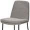 Homeroots Gray and Black Upholstered Fabric And Metal Dining Side Chair 605884 - alternate 2