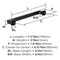 Amerock Hybridize 6-5/16 inch (160mm) Center-to-Center Matte Black Cabinet Pull, 25PK 25VMP37063MB - alternate 3