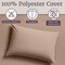Lavish Home Brushed Microfiber Twin Sheets 3-Piece Sheet Set with Pillowcase, Flat, and Fitted Sheets, Taupe 66-MF75S-T-TAU - alternate 3