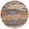 Homeroots 8' Orange Green And Gold Round Abstract Washable Indoor Outdoor Area Rug 612541 - alternate 5