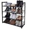 Organize It All 4 Tier Adjustable Mesh Shoe Rack in Black 23544-BLACK - alternate 3
