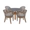 International Concepts Outdoor 5 Piece Teak Patio Furniture Set with a Table and 4 Chairs KODT-351RT-RBG-300-2 - alternate 1