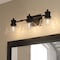 Vaxcel Beloit 3-Light Matte Black Bathroom Vanity Fixture Clear Seeded Glass W0557 - alternate 4