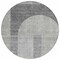 Homeroots 8' Gray Silver And Charcoal Round Geometric Washable Indoor Outdoor Area Rug 582718 - alternate 5