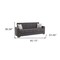 Homeroots 90" Gray Chenille Sleeper Sofa And Toss Pillows With Brown Legs 607123 - alternate 5