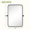Homeroots 32" Black Iron Framed Bathroom Vanity Mirror 565032 - alternate 2