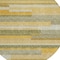 Homeroots 8' Gold Wheat And Ivory Round Striped Washable Indoor Outdoor Area Rug 613280 - alternate 6