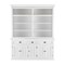 Homeroots 87" White Solid Wood Four Tier Bookcase 397120 - alternate 1