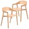 Leisuremod Rivo Collection Elegant Dining Chair in Natural Wood, 2PK RC20NW2 - alternate 1