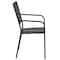 Flash Furniture Black Steel Patio Arm Chair with Square Back, PK5 5-CO-2-BK-GG - alternate 2