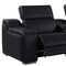 Homeroots 169" Black Italian Leather Reclining USB Sofa 632886 - alternate 3